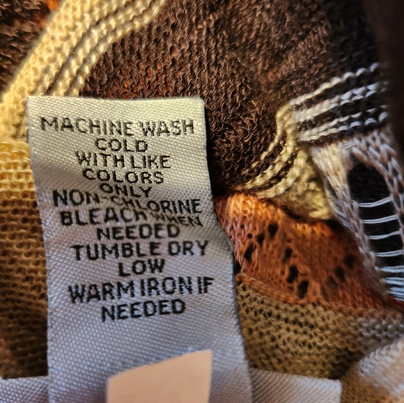 Catherines Plus Size Open Casade Tan, Brown, Peach Cardigan Size 4X/5X - Picture 4 of 6